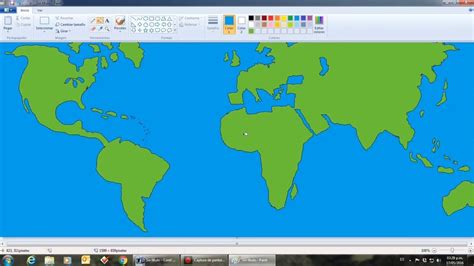 Dibuja el mapa mundi en MS Paint   planeta tierra   world ...
