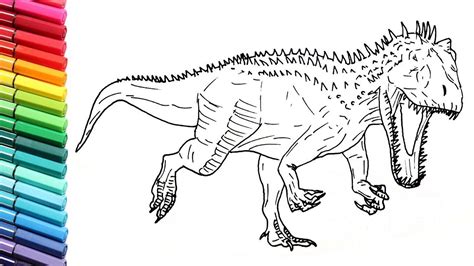 Dibujar y colorear Indominus Rex de Jurassic World ...