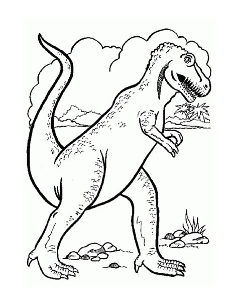 Dibujo colorear dinosaurio Tiranosaurio Rex | DINOSAURIOS ...