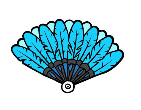 Dibujo de Abanico de plumas pintado por en Dibujos.net el ...