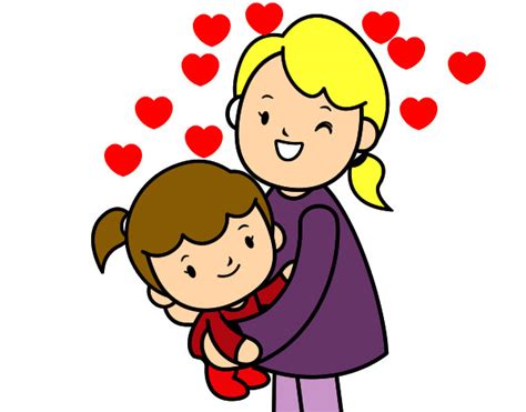 Dibujo de Abrazo con mamá pintado por Laum en Dibujos.net ...
