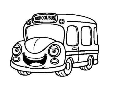 Dibujo de Autobús Escolar Infantil para Colorear   Dibujos.net