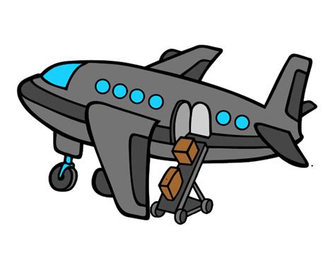 Dibujo de Avión cargando equipaje pintado por en Dibujos ...