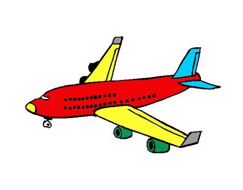 Dibujo de Avión de pasajeros pintado por 46252414 en ...