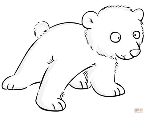 Dibujo de Bonito Bebé de Oso Polar para colorear | Dibujos ...