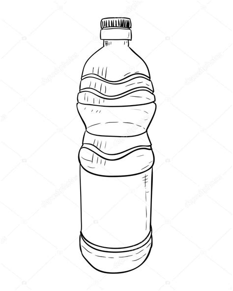 dibujo de botella de plástico — Vector de stock © BeatWalk ...
