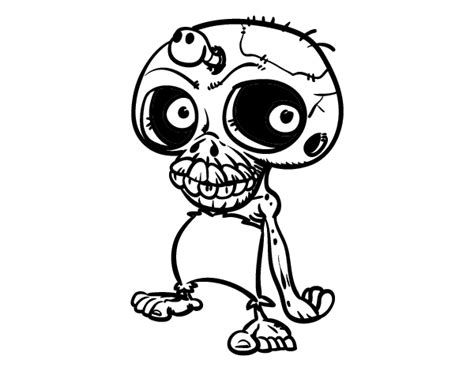 Dibujo de Calavera zombie para Colorear | Dibujos de ...