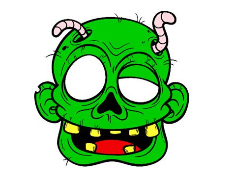 Dibujo de Cara de zombie con gusanos pintado por Ssabatini ...