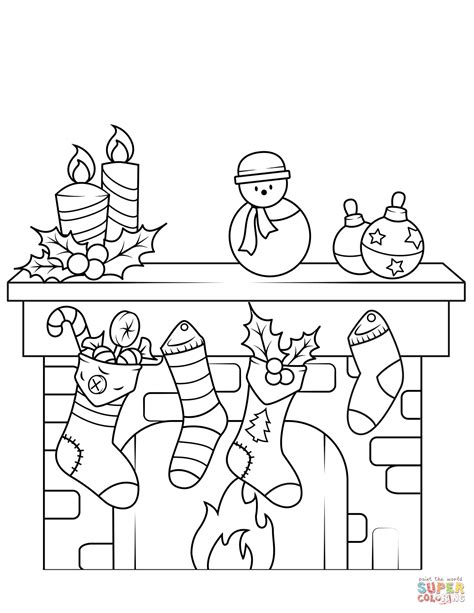 Dibujo de Chimenea de Navidad para colorear | Dibujos para ...