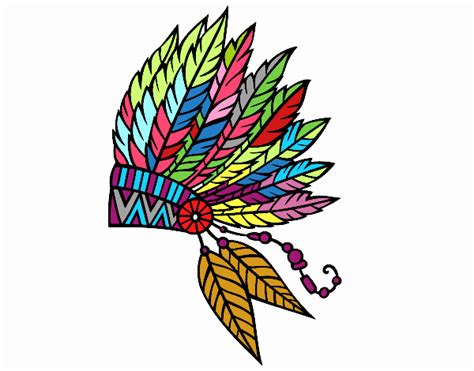 Dibujo de Corona de plumas india pintado por Maiafiore en ...