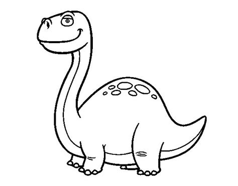 Dibujo de Dino Diplodocus para Colorear   Dibujos.net