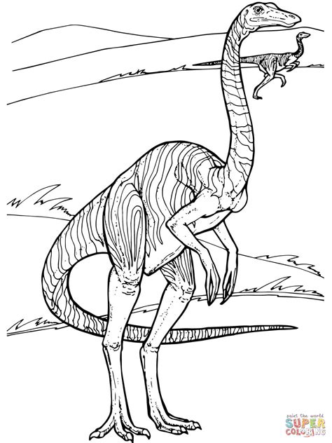 Dibujo de Dinosaurio Gallimimus para colorear | Dibujos ...