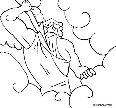 Dibujo de Dios Zeus para Colorear   Dibujos.net