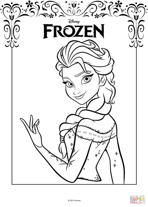 Dibujo de Elsa de la Película Frozen para colorear ...