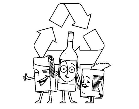 Dibujo de Envases para reciclar para Colorear   Dibujos.net