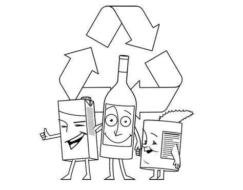 Dibujo de Envases para reciclar para Colorear   Dibujos.net