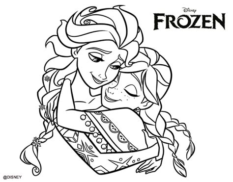 Dibujo de Frozen Elsa y Anna para Colorear   Dibujos.net