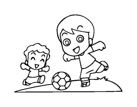 Dibujo de Fútbol en el recreo para Colorear Dibujos.net