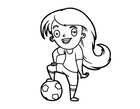 Dibujo de Fútbol femenino para Colorear Dibujos.net
