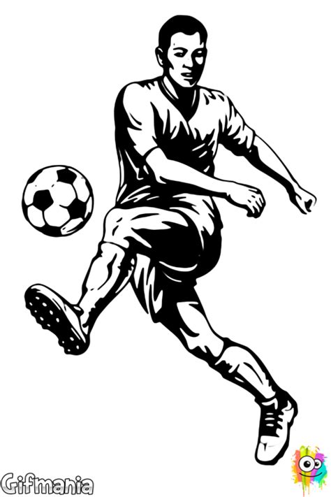 Dibujo de jugador de fútbol para Colorear