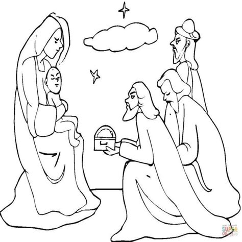 Dibujo De Los Reyes Magos De oriente Visitan A Jes繝篌s Para ...