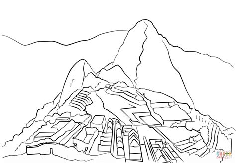 Dibujo de Machu Picchu para colorear | Dibujos para ...