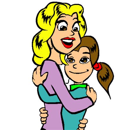 Dibujo de Madre e hija abrazadas pintado por Aliciag en ...