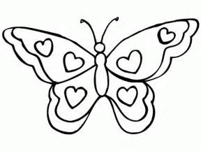Dibujo de Mariposa con corazones para colorear. Dibujos ...
