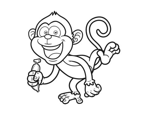 Dibujo de Mono capuchino para Colorear   Dibujos.net