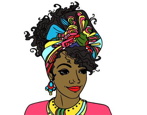 Dibujo de Mujer africana pintado por en Dibujos.net el día ...