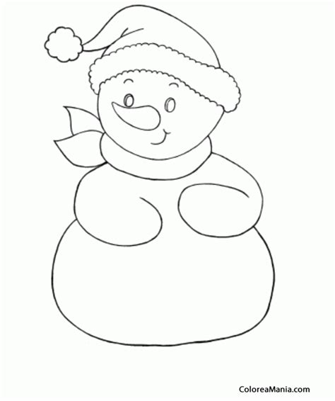 dibujo de navidad para nios mueco de nieve colorear mueco ...