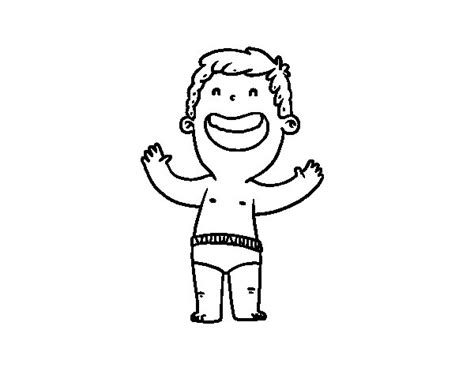 Dibujo de Niño feliz para Colorear   Dibujos.net