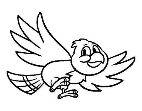 Dibujo de Pájaro volando para Colorear   Dibujos.net