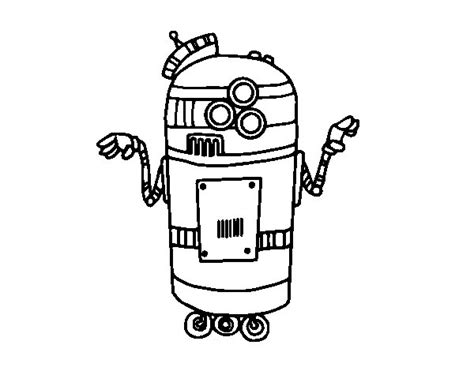 Dibujo de Robot en servicio para Colorear   Dibujos.net