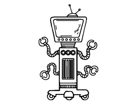 Dibujo de Robot mecánico para Colorear   Dibujos.net