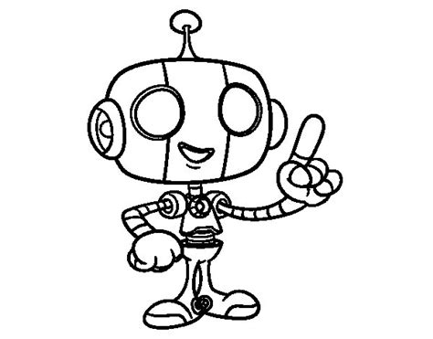 Dibujo de Robot simpático para Colorear   Dibujos.net