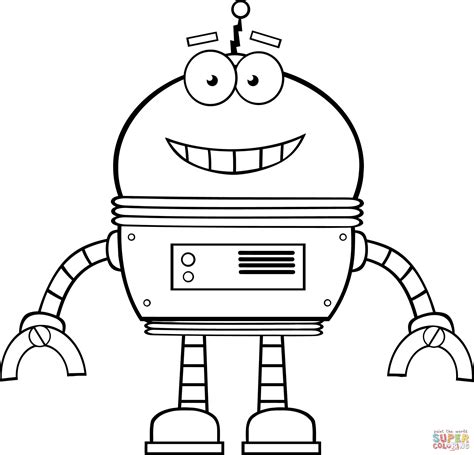 Dibujo de Robot Sonriente para colorear | Dibujos para ...