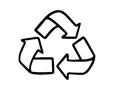 Dibujo de Símbolo del reciclaje para Colorear   Dibujos.net