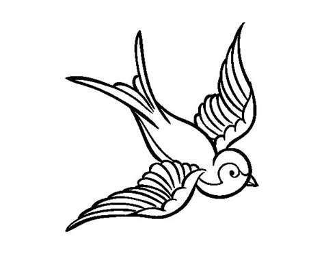 Dibujo de Tatuaje de pájaro para Colorear Dibujos.net