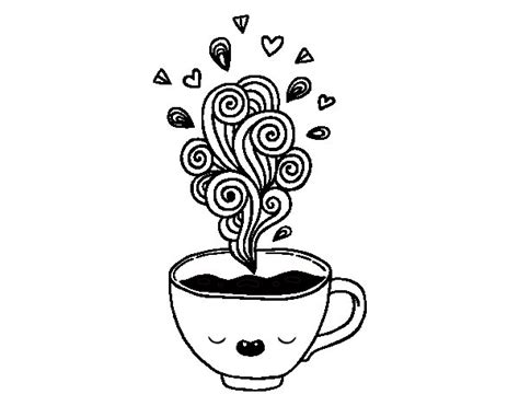 Dibujo de Taza de café kawaii para Colorear   Dibujos.net