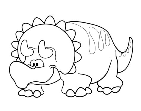 Dibujo de Triceratop bebé para colorear | Dibujos de ...