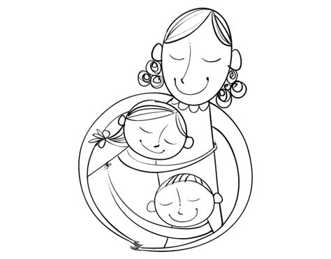 Dibujo de Un abrazo para mamá para Colorear | Dibujos del ...