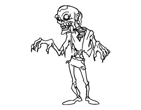 Dibujo de Un zombie para Colorear   Dibujos.net