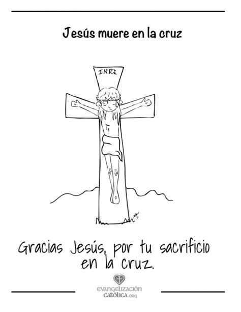 Dibujo de una cruz para colorear en Semana Santa ...