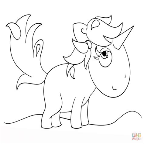 Dibujo De Unicornio Kawaii Para Colorear Dibujos Para ...
