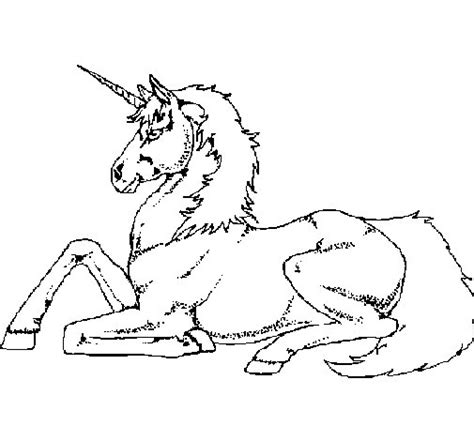 Dibujo de Unicornio sentado para Colorear   Dibujos.net