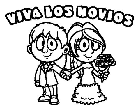 Dibujo de Viva los novios para Colorear   Dibujos.net
