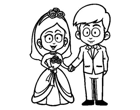 Dibujo de Vivan la novia y el novio. para Colorear ...