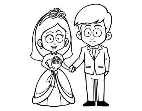 Dibujo de Vivan la novia y el novio. para Colorear ...