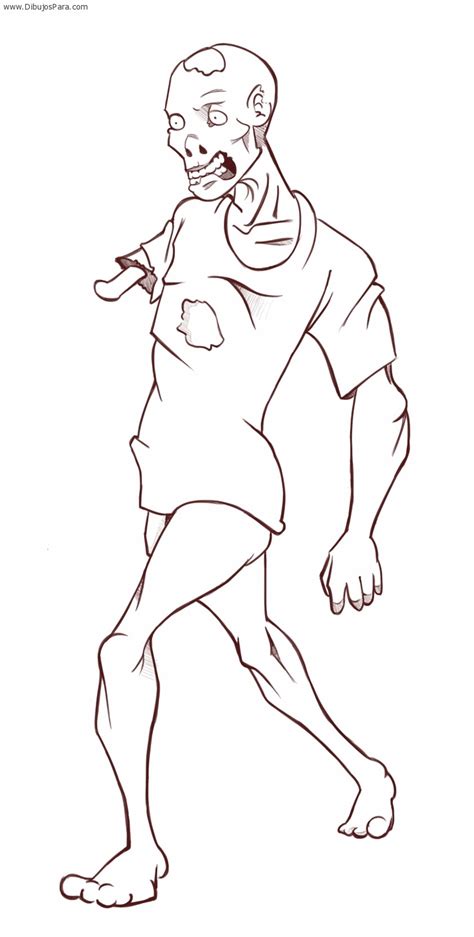 Dibujo de Zombie caminando | Dibujos de Zombies para ...